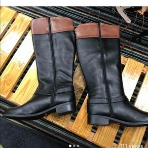 Black tall boots